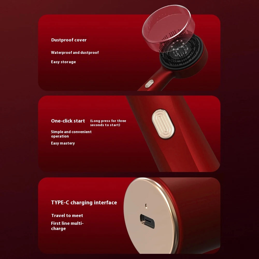 3 Modes Electric Massage Comb Portable Red Light Laser Comb for Hair Follicle Hair Follicles On The Head Essence Oil Applicator