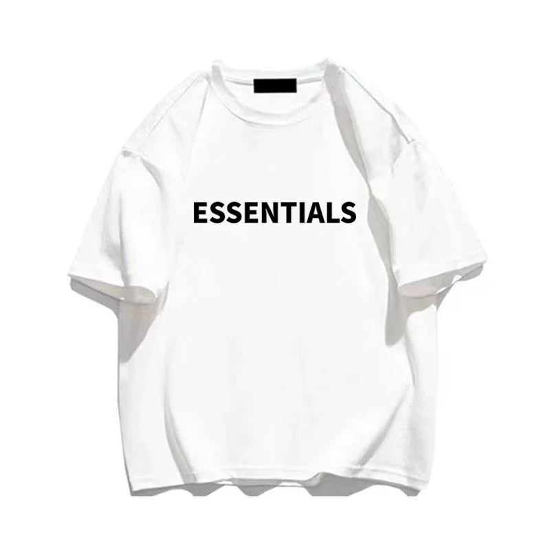 2025 100% Cotton Casual Oversized Men's T-shirt Streetwear Monogram Print Line Designer T-shirt Harajuku Short Sleeve Top