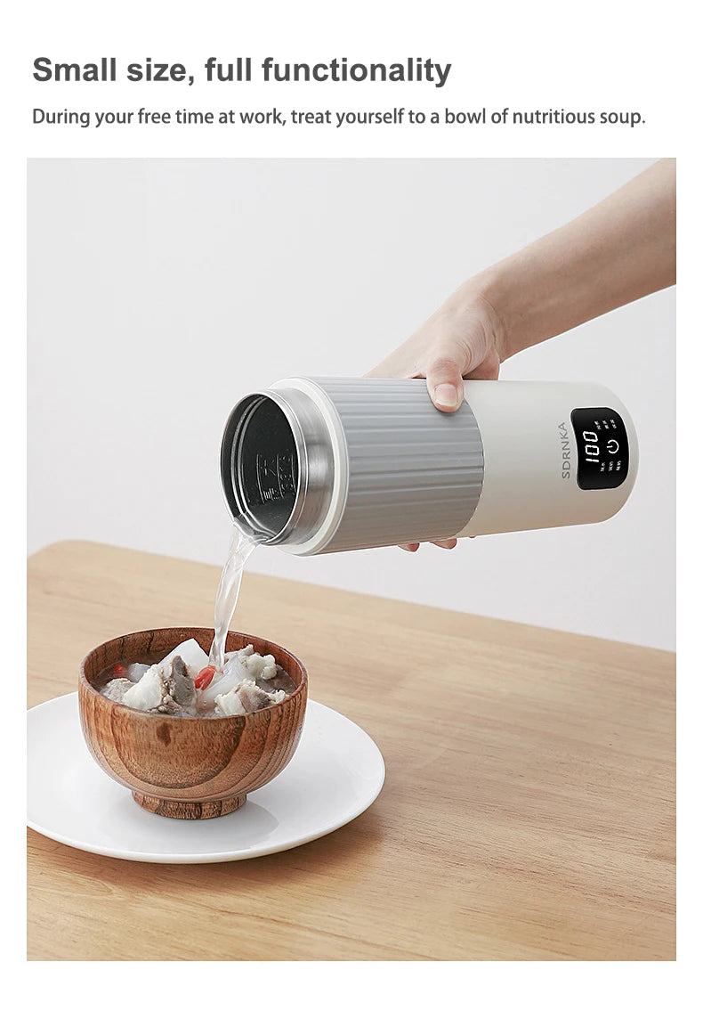 650ml Portable Electric Kettle Travel Boil Water Cup Thermo Pot Smart Teapot Temperature Adjustment Kettle With LED Display