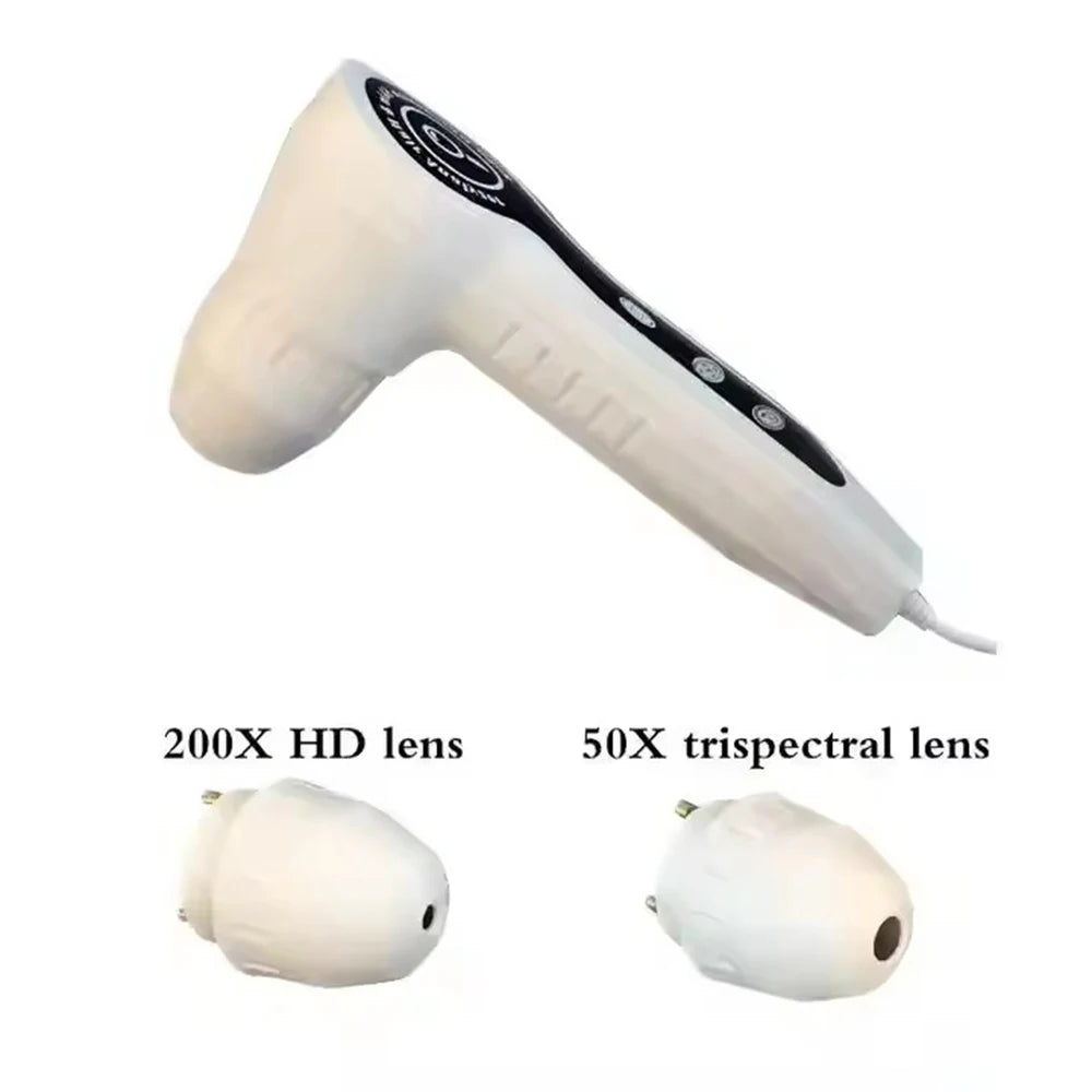 10 Inch LCD Scalp Detector Digital Hair Skin Analyzer Microscope for Hair Follicle Testing and Skin Analysis Magnifier 50/200X