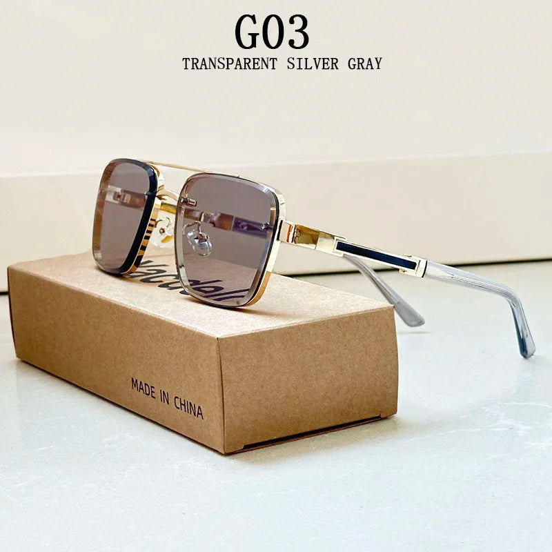 2025 Square Sunglass Men Luxury Vintage Sunglasses Women Trendy Retro Fashion Glasses Gafas De Sol Hombre Lunette Soleil Femme