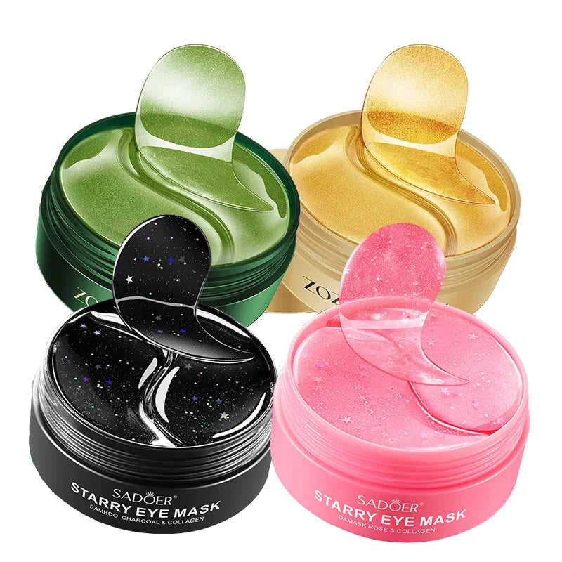 240pcs=120pairs Eye patches Hyaluron Acid & Gold & Seaweed & Cucumber Hydrating  Milk Moisturizing Crystal Collagen Gel Eye Mask