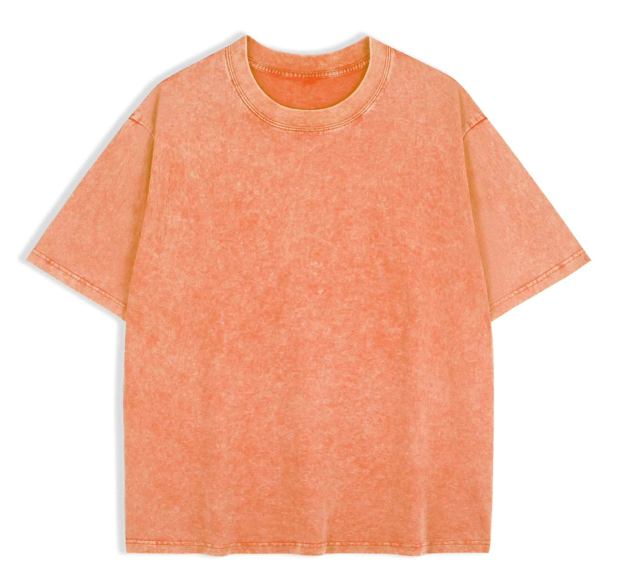 230g 100% Cotton Retro Punk T-shirt Drop Shoulder Sleeve Men Women Vintage Short Sleeved T Shirts Solid Color Hip Hop Loose Tees