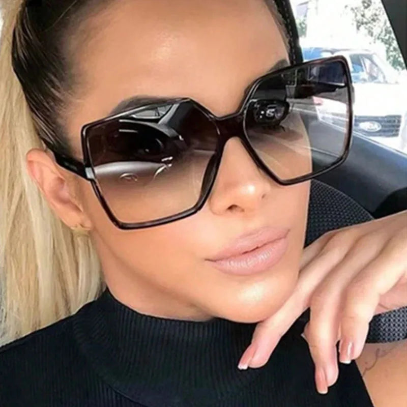 1/3/4/5pcs Oversize Square Sunglasses Women Fashion Luxury Brand Personlity Gradient Sun Glasses Female Outdoor Shades Oculos