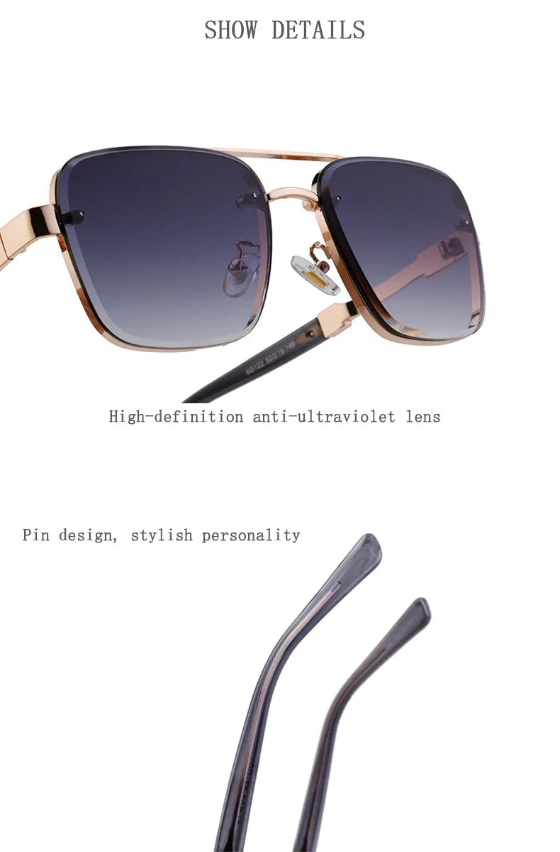 2025 Square Sunglass Men Luxury Vintage Sunglasses Women Trendy Retro Fashion Glasses Gafas De Sol Hombre Lunette Soleil Femme