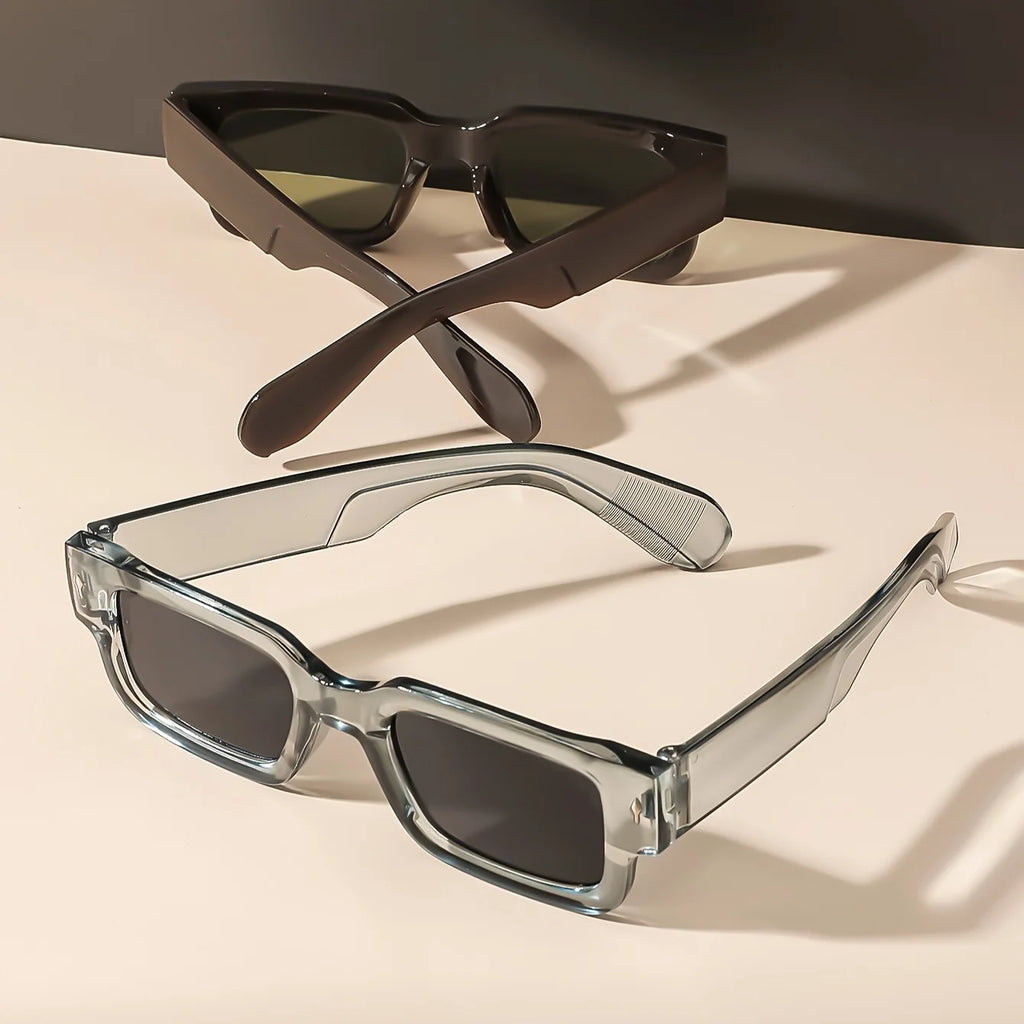 1PC Unisex Retro Square Sunglasses Classic UV Protection Plastic Frame Shades for Outdoor Travel Driving