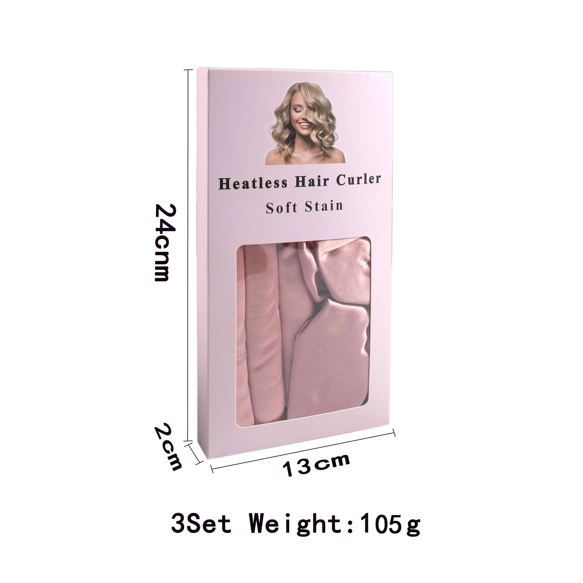 3pc Satin Heatless Curling Rod with Hair Caps, Soft Overnight Curling Rod Headband for Long Hair, DIY Hairstyling Tools