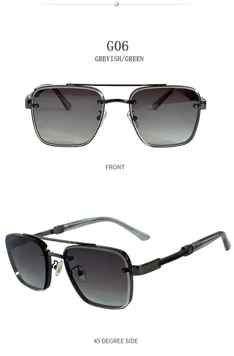 2025 Square Sunglass Men Luxury Vintage Sunglasses Women Trendy Retro Fashion Glasses Gafas De Sol Hombre Lunette Soleil Femme