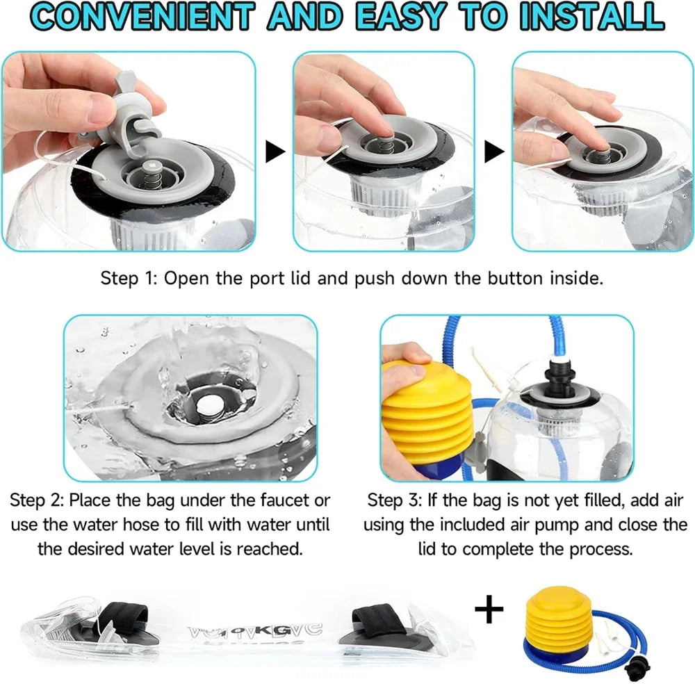 1PCS Water Weights Aqua Bag, Workout Sandbag Alternative Strength Training Sand Bag Portable – Balance Training for Home Gym