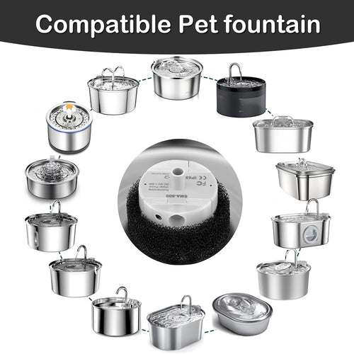 1pc Water Pump For Pet Fountain Stainless Steel Water Feeder Water Pump SMA-800 Ultra-Quiet USB（No Plug Only Water Pump ）