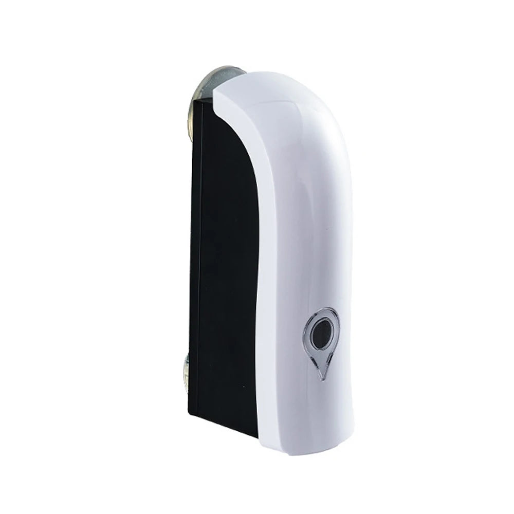 1pc EasyInstall Wall-Mounted Soap Dispenser with Suction Cup, Plastic, No Drilling Required, Operation for Shampoo, Hand Soap,