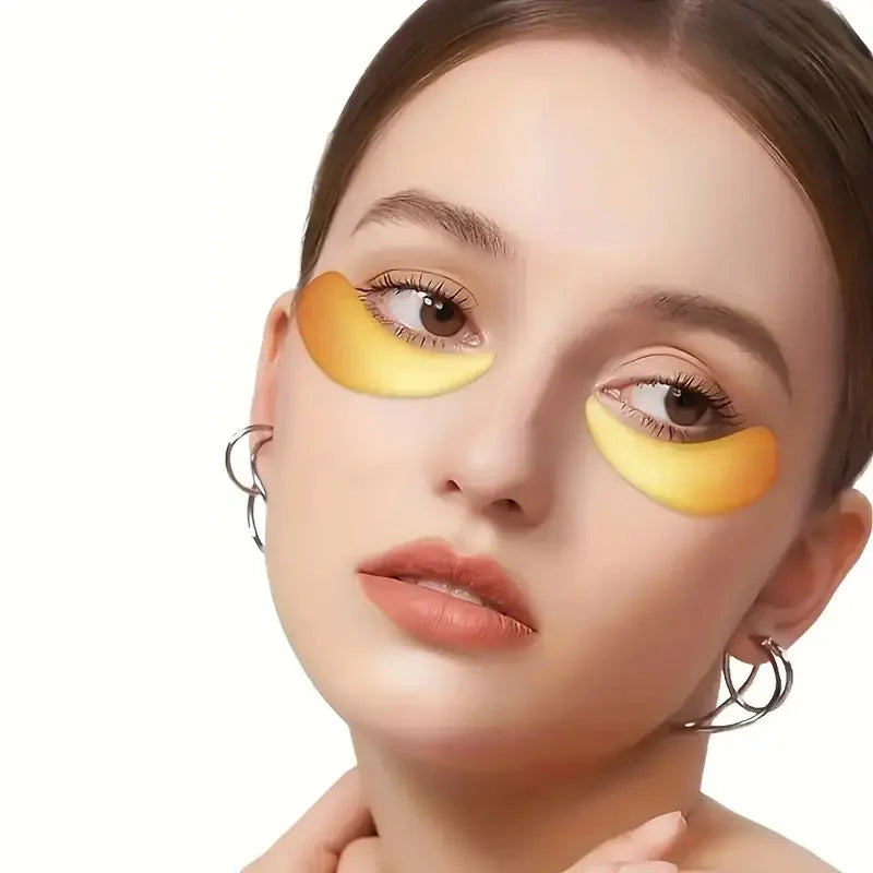 60 Golden Eye Moisturizing Lower Eye Patches for Adults, Rich in Collagen and Acidity, Alcohol-Free, Suitable for All Skin Types, to Achieve Obvious Firming Area