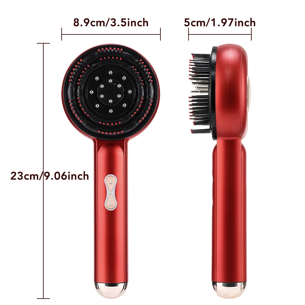3 Modes Electric Massage Comb Portable Red Light Laser Comb for Hair Follicle Hair Follicles On The Head Essence Oil Applicator