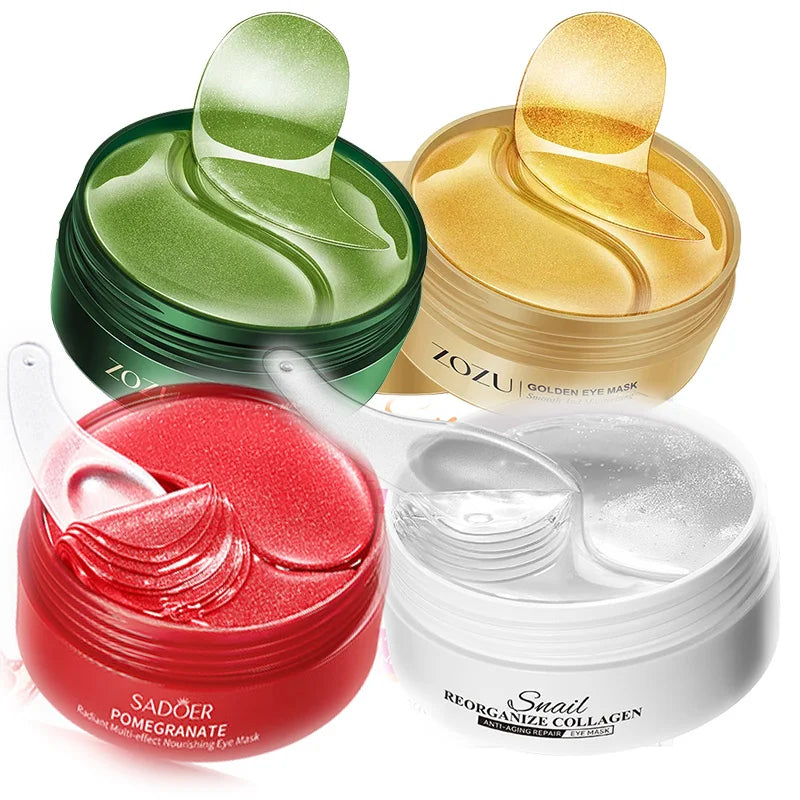 240pcs=120pairs Eye patches Hyaluron Acid & Gold & Seaweed & Cucumber Hydrating  Milk Moisturizing Crystal Collagen Gel Eye Mask