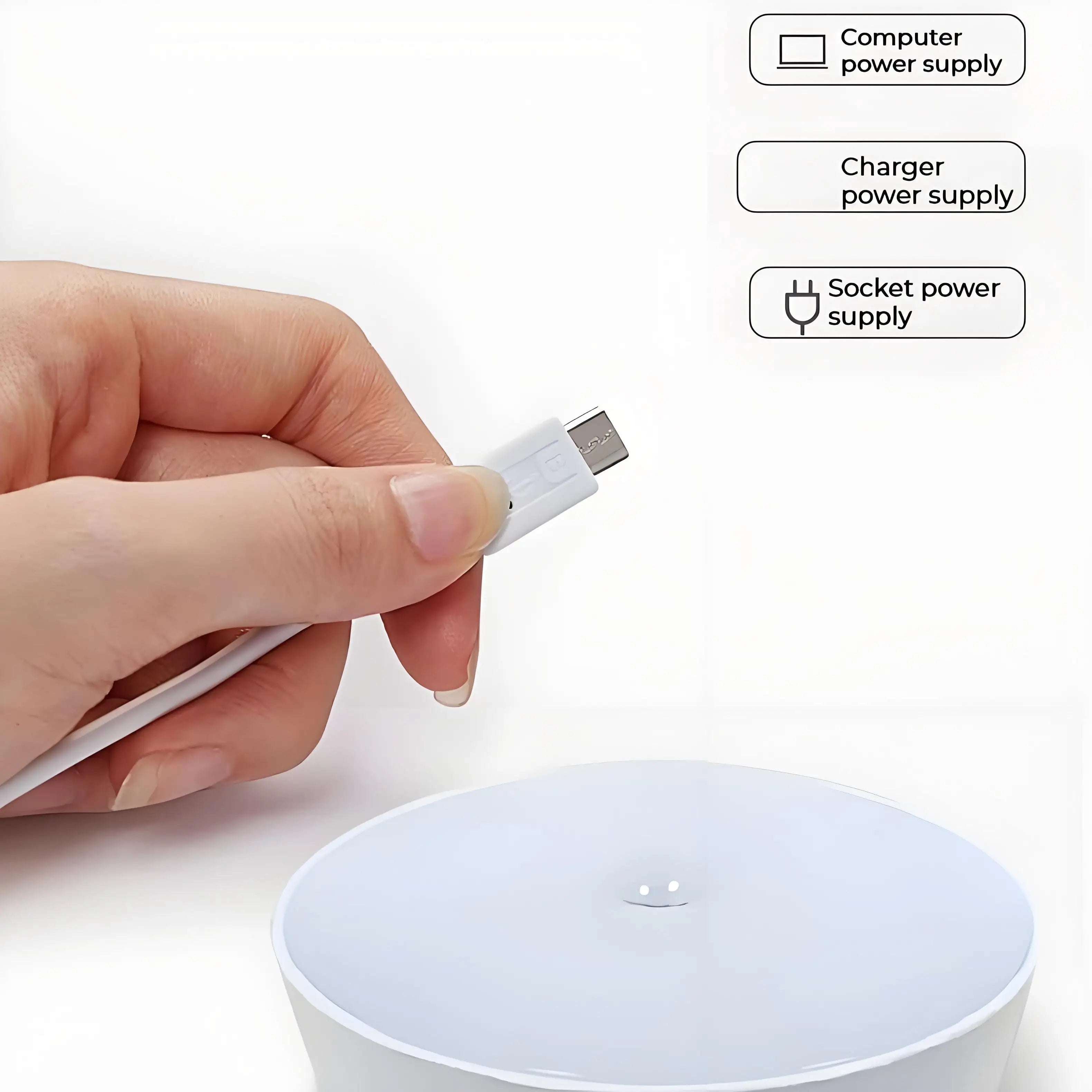 2pcs LED Smart Human Body Sensor Night Lamp Emergency Automatic Lighting USB Charging Wireless Magentic Suction Use Night Light