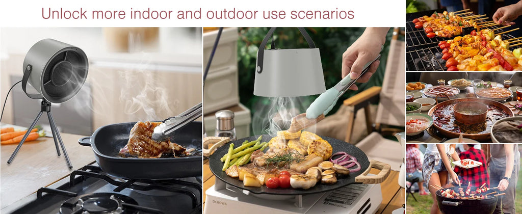 2025 New Portable Exhaust Fan Small Kitchen Hood Extractor Barbecue USB Supply Desktop Range Hoods Mini Suction Cooker Hood