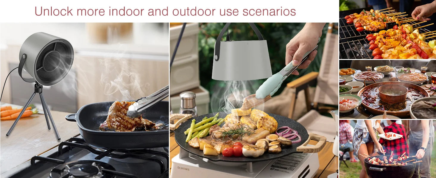 2025 New Portable Exhaust Fan Small Kitchen Hood Extractor Barbecue USB Supply Desktop Range Hoods Mini Suction Cooker Hood