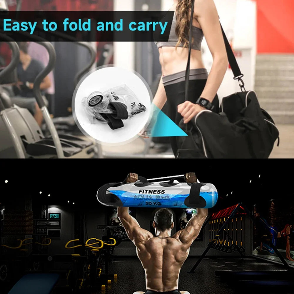 1PCS Water Weights Aqua Bag, Workout Sandbag Alternative Strength Training Sand Bag Portable – Balance Training for Home Gym