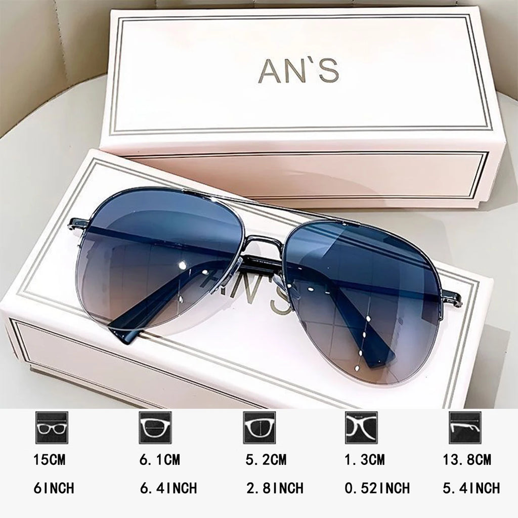 1pc Aviator Fashion Large Face Driving Riding Stylish Trendy Personality Sunglasses For Men