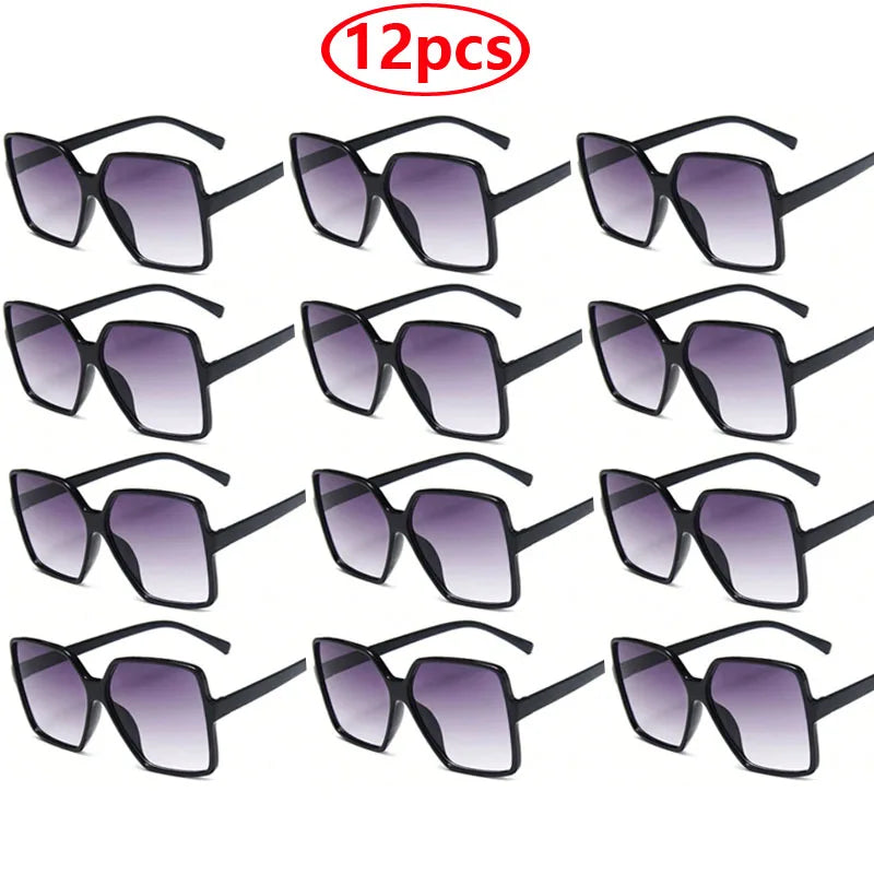 1/3/4/5pcs Oversize Square Sunglasses Women Fashion Luxury Brand Personlity Gradient Sun Glasses Female Outdoor Shades Oculos