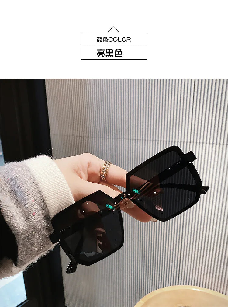 Big Frame Vintage Sunglasses Women Men Brand Square Sun Glasses Retro Eye Glasses Goggle for Male Female Polygon Sunglasses ﻿ ﻿