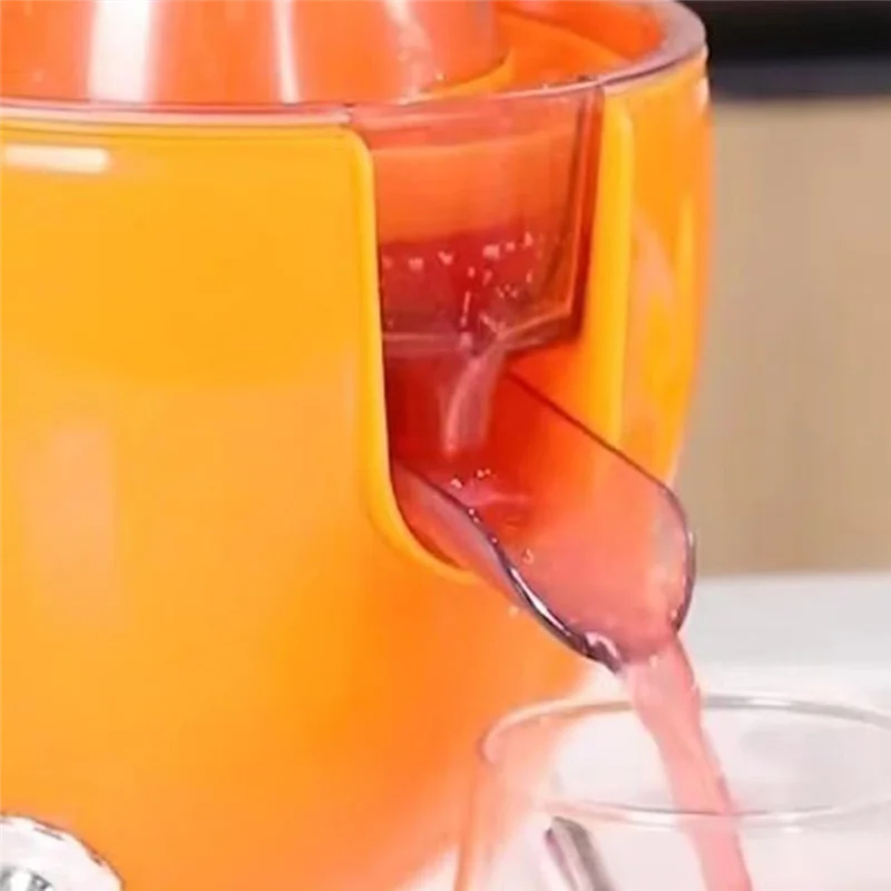 A01V-Electric Orange Juicer Squeezer Portable Lemon Squeezer Machine For Oranges Grapefruits Slag Juice Separator EU Plug
