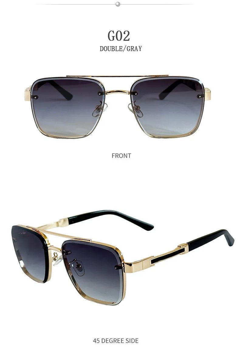 2025 Square Sunglass Men Luxury Vintage Sunglasses Women Trendy Retro Fashion Glasses Gafas De Sol Hombre Lunette Soleil Femme