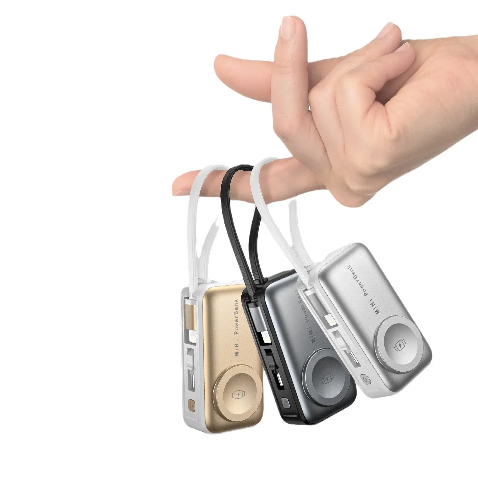 5000mAh Mini Magnetic Power Bank with Bracket Digital Display Portable External Battery for Iphone Xiaomi Watch Earphone Phone