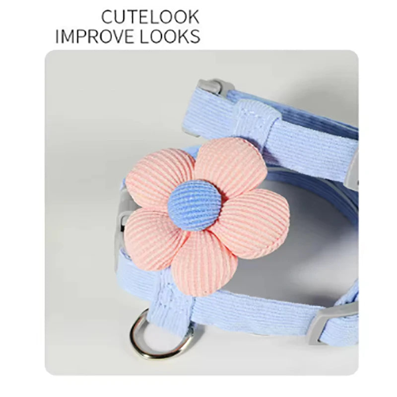 Cat cartoon cross shaped shoulder strap with adjustable size and traction rope for outdoor use suitable for cat traction