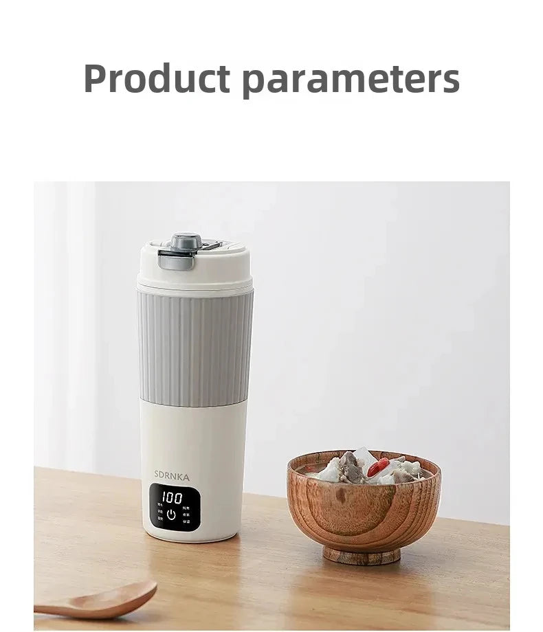 650ml Portable Electric Kettle Travel Boil Water Cup Thermo Pot Smart Teapot Temperature Adjustment Kettle With LED Display