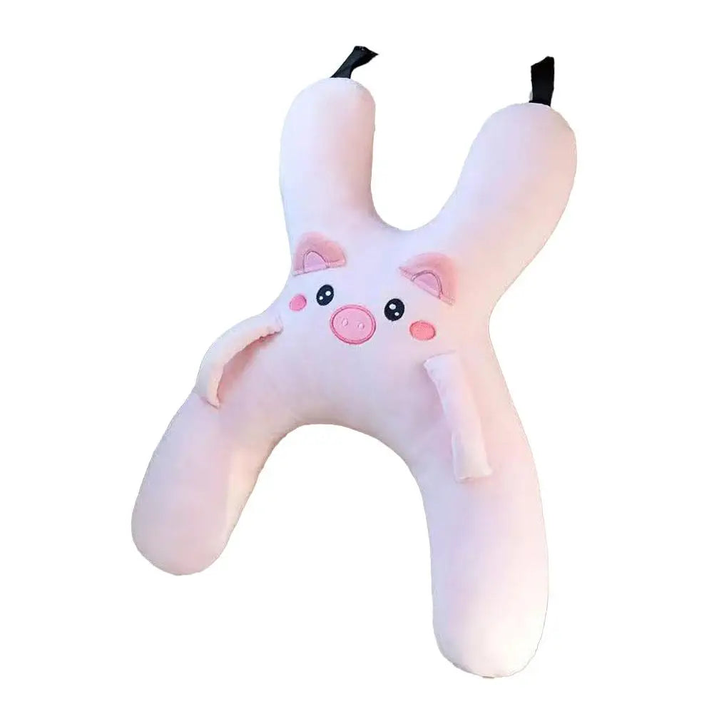 1Set Car Cute Cartoon Pillow Car Mounted Child Sleeping Pillow Car Removable Comfortable Breathable Headrest Lumbar Support