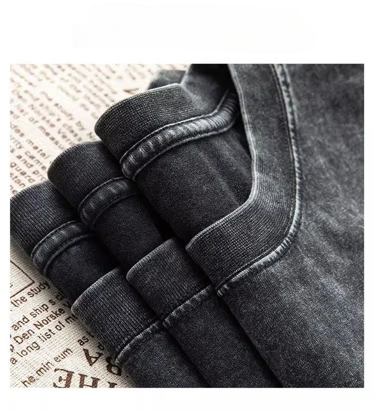 Custom Design DTG Printing Mens Oversized T-Shirt 300GSM Heavyweight Cotton Retro Washed Cotton Tee Hip Hop Style Streetwear