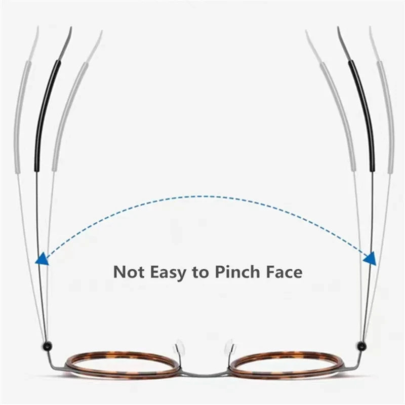 Denmark Ultralight Retro Round Glasses Frame Men Women 9704 Fashion Screwless Eyeglasses Titanium Acetate Oculos Classic Design