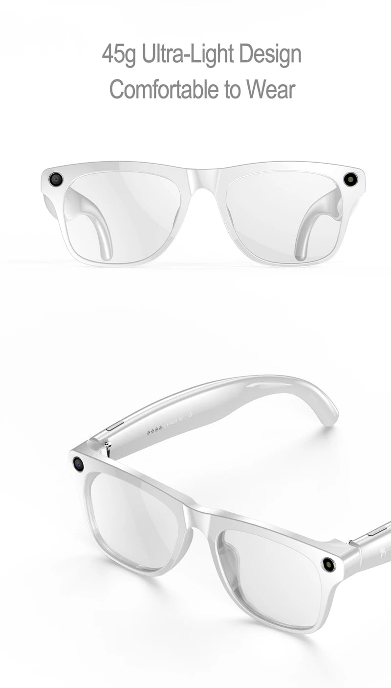 2026 4K HD Color Changing AI Smart Glasses Chat GPT 100MP Camera Bluetooth Call Voice Assistant  Control Smart Glasses 2026 New