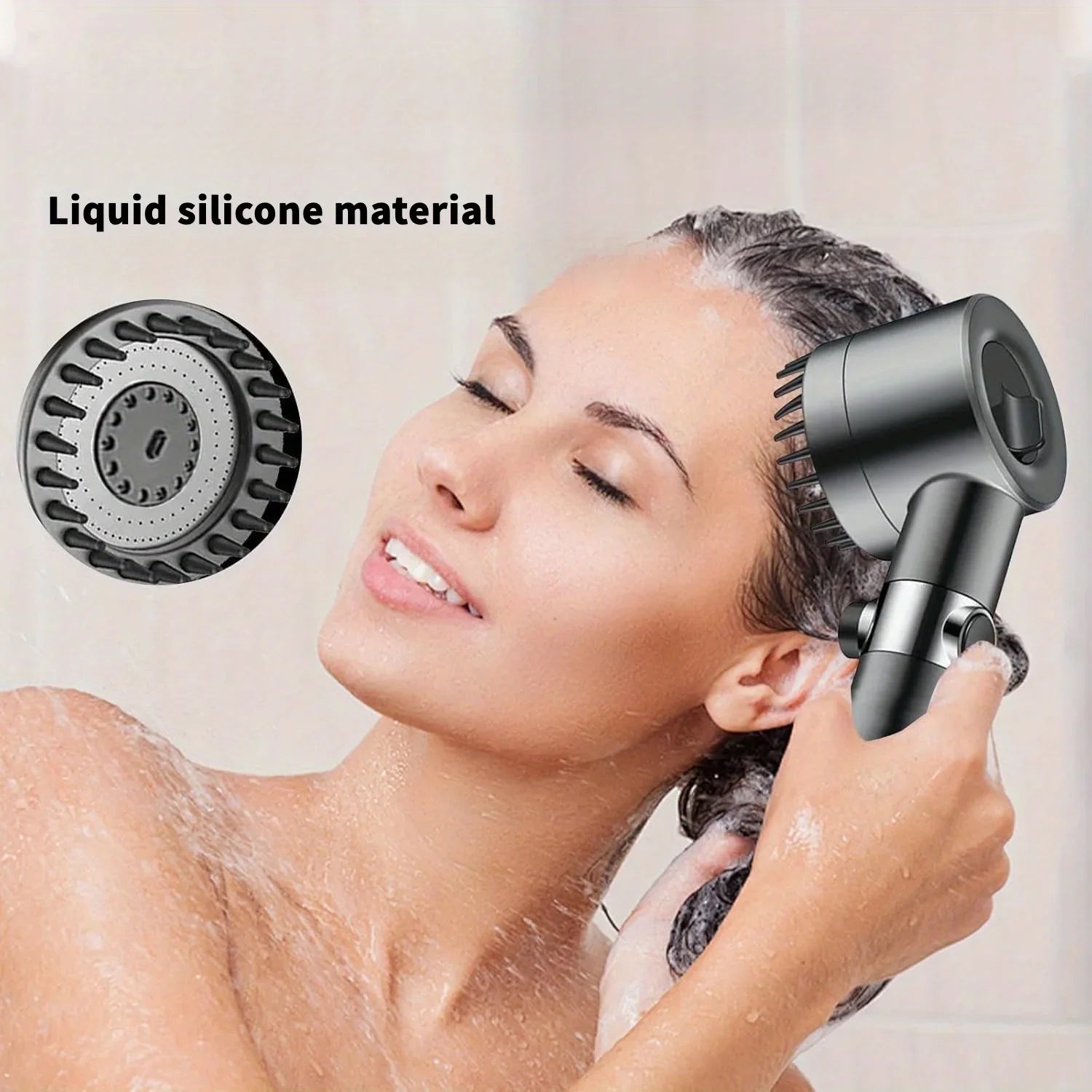 2025 new ion drop shower head with handheld filter shower, turbocharger with multiple spray modes, built-in filter on/off switch