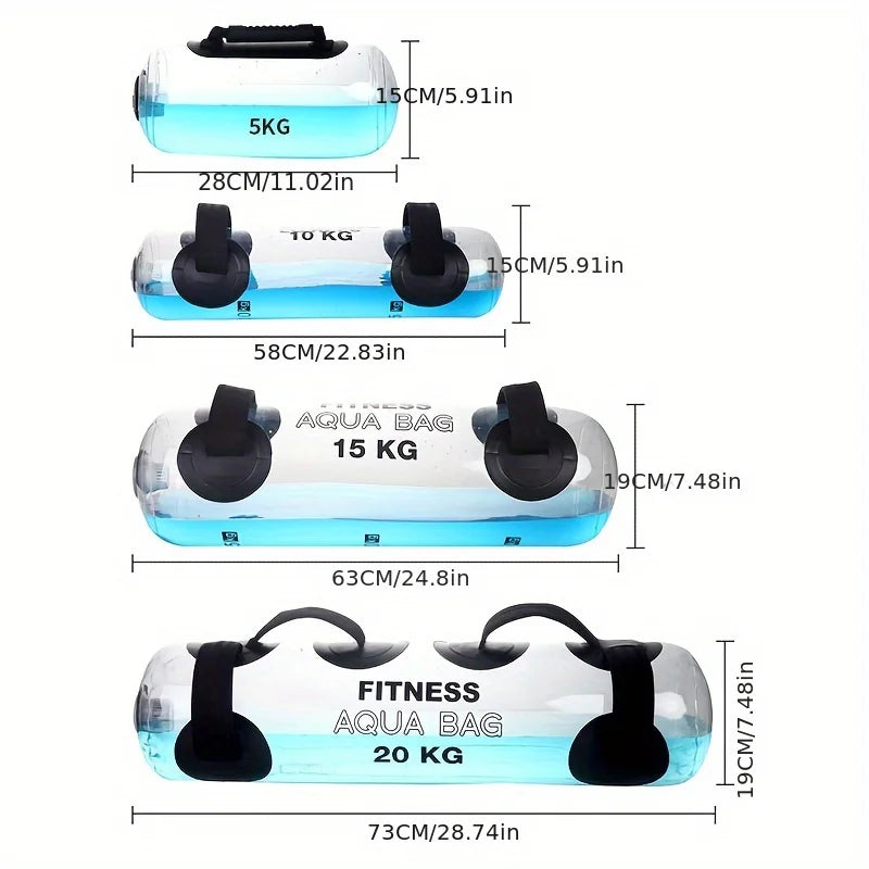 1 Pc Gym Fitness Aqua Bag Water Weight Bag Adjustable Workout Sand Bags Weights Alternative Portable Sandbag Fitness Equipment