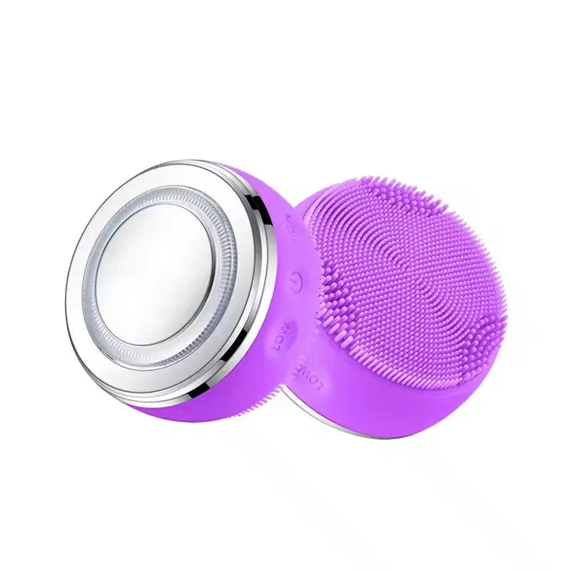 Electric Facial Cleaner 4 IN 1 Face Cleansing Brush 4 Level Electric Exfoliating Spin Cleanser Device EMS Waterproof Deep Clean