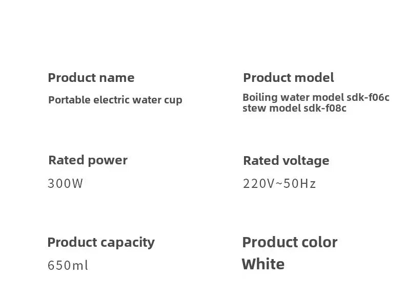 650ml Portable Electric Kettle Travel Boil Water Cup Thermo Pot Smart Teapot Temperature Adjustment Kettle With LED Display