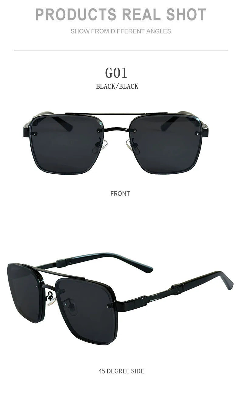 2025 Square Sunglass Men Luxury Vintage Sunglasses Women Trendy Retro Fashion Glasses Gafas De Sol Hombre Lunette Soleil Femme