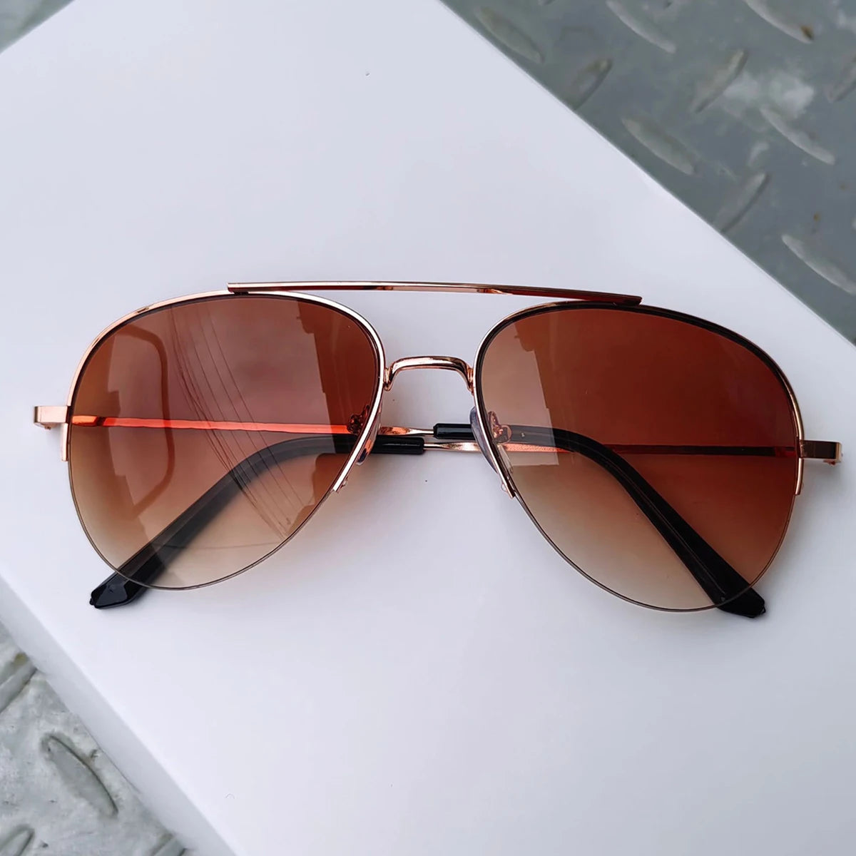 1pc Aviator Fashion Large Face Driving Riding Stylish Trendy Personality Sunglasses For Men