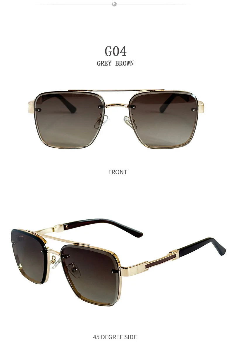 2025 Square Sunglass Men Luxury Vintage Sunglasses Women Trendy Retro Fashion Glasses Gafas De Sol Hombre Lunette Soleil Femme