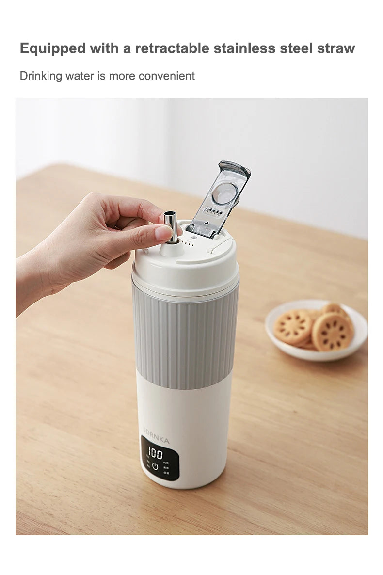 650ml Portable Electric Kettle Travel Boil Water Cup Thermo Pot Smart Teapot Temperature Adjustment Kettle With LED Display