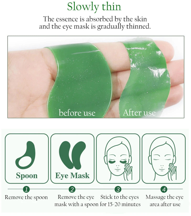 240pcs=120pairs Eye patches Hyaluron Acid & Gold & Seaweed & Cucumber Hydrating  Milk Moisturizing Crystal Collagen Gel Eye Mask