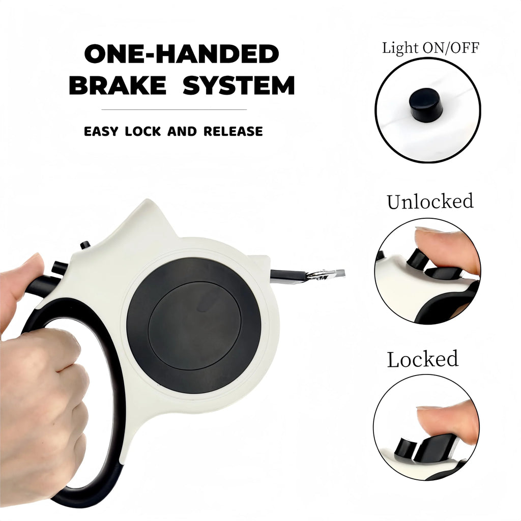 1pc Illuminated Retractable Dog Leash -16ft, Adjustable,ldeal For Medium And Large Dogs, Perfect For Nighttime Walks And Runs