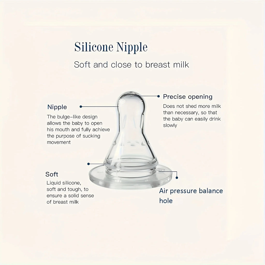 1pc 5oz/150ml Hands-Free PP Feeding Bottle with Straw Brush, Self-Feeding Normal-Neck Baby Bottle Set.