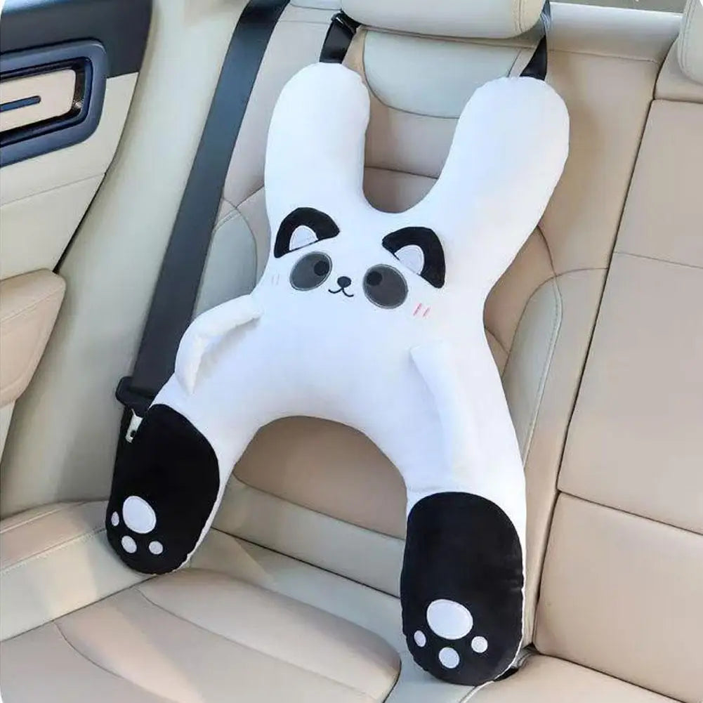 1Set Car Cute Cartoon Pillow Car Mounted Child Sleeping Pillow Car Removable Comfortable Breathable Headrest Lumbar Support