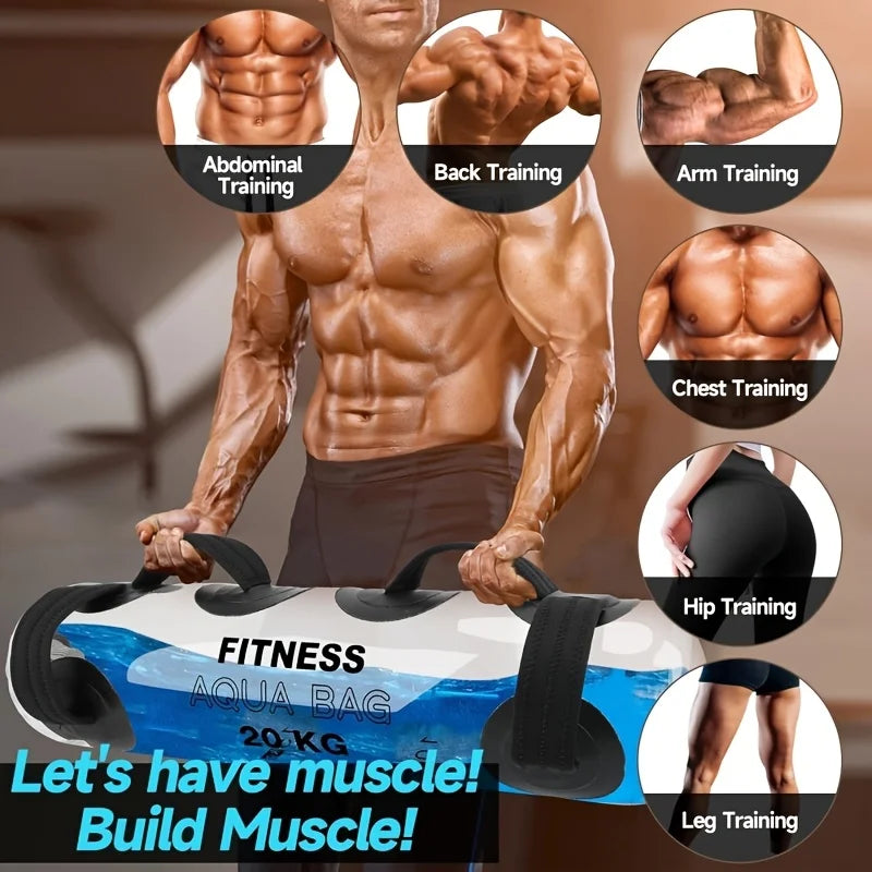 1 Pc Gym Fitness Aqua Bag Water Weight Bag Adjustable Workout Sand Bags Weights Alternative Portable Sandbag Fitness Equipment