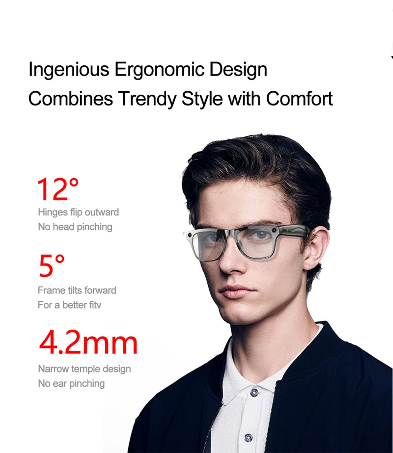 2026 4K HD Color Changing AI Smart Glasses Chat GPT 100MP Camera Bluetooth Call Voice Assistant  Control Smart Glasses 2026 New