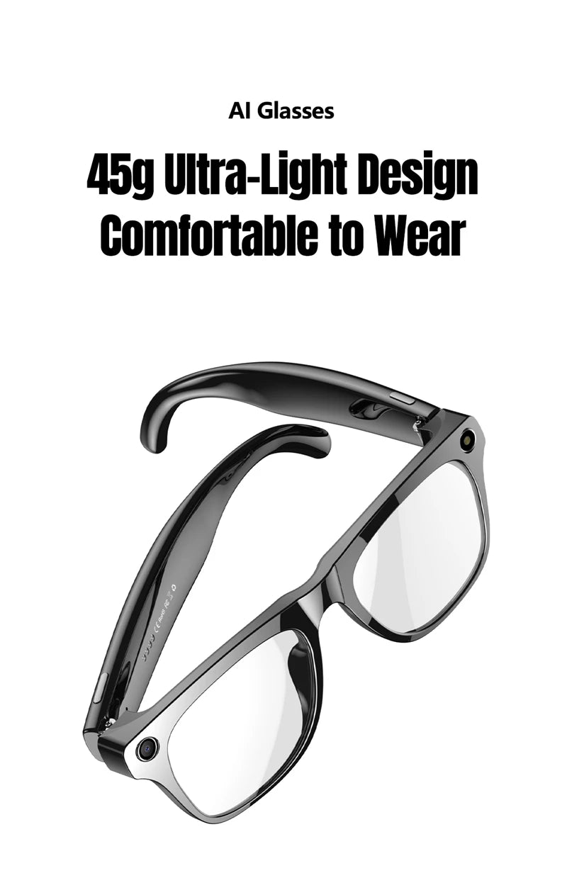 2026 4K HD Color Changing AI Smart Glasses Chat GPT 100MP Camera Bluetooth Call Voice Assistant  Control Smart Glasses 2026 New