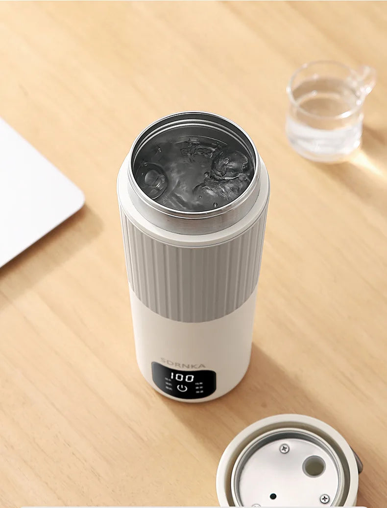 650ml Portable Electric Kettle Travel Boil Water Cup Thermo Pot Smart Teapot Temperature Adjustment Kettle With LED Display